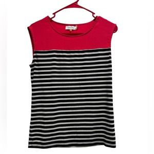 Calvin Klein Dressy Striped Top Size XS